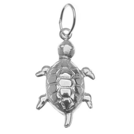 Silver Honu Sea Turtle - Sterling SilverCharm, Honu Sea Turtle 16mm, 1 Piece, Silver