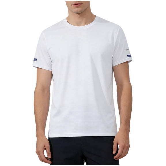 Luvrsol Big and Tall Men's T-shirts Solid Cotton Tops Classic Crew Neck Short Sleeve Casual Basic Tee M-5XL