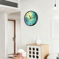 thumbnail image 6 of Voice Activated Clock with Glow Light 12 Inch Large Silent Wall Clock Battery Operated for Home Decor Blue and Green Gradient, 6 of 8