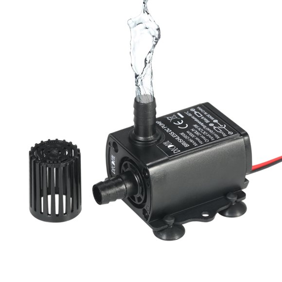Decdeal DC12V 5W Ultra-quiet Mini Brushless Water Pump Waterproof Submersible Fountain Aquarium Circulating 280L/H Lift 300cm
