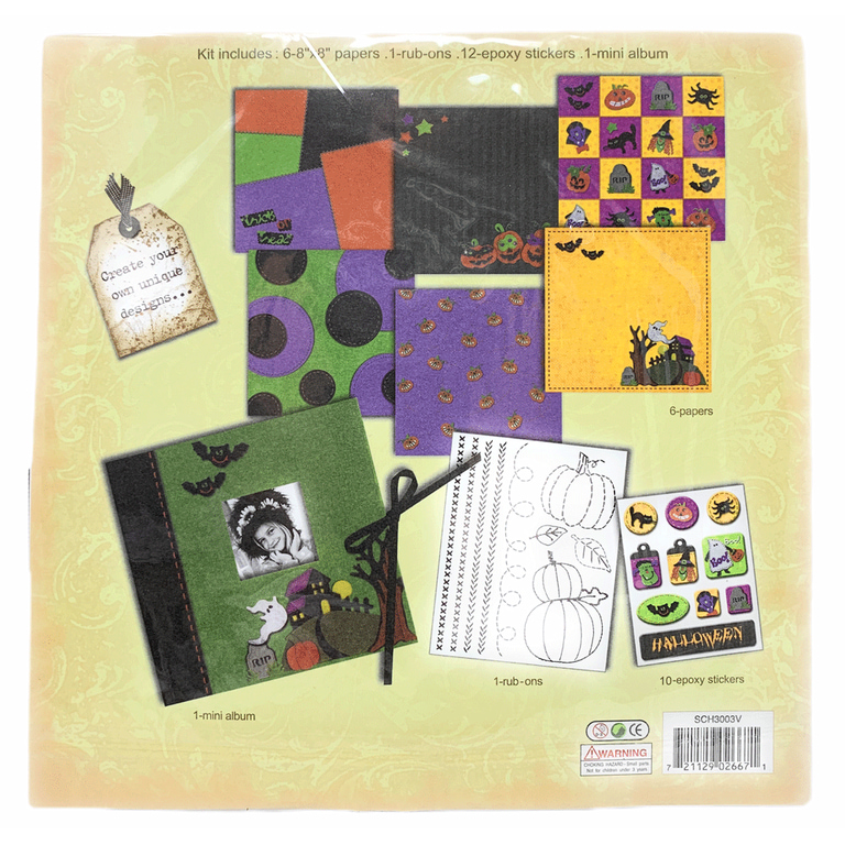 Boston Novelties 8 x 8 Scrapbook Kit with Mini Scrapbook Album