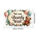 thumbnail image 6 of LUUFILx Teddy Bear We Can Bearly Wait Banner with Balloons Roses Baby Shower Backdrop Background Photography Props Party Supplies Decorations, 6 of 8