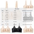 thumbnail image 3 of Women's Solid Plus Size Row Hook Bra Push Up Side Smoothing Anti Sagging Underwire Full Coverage Brassiere Beige XS(XS), 3 of 7