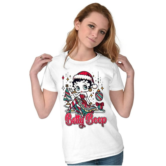Betty Boop Christmas Ms. Santa Claus Women's T Shirt Ladies Tee Brisco Brands S