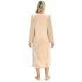 thumbnail image 5 of Womens Nightgown Velvet House Dress Sleepwear Fall Winter Soft Long Sleeve Loungewear Calf Length Vintage Nightdress, Square Neck M, 5 of 5
