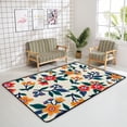 thumbnail image 4 of Coolnut Area Rug 60 x 39 inch (5'x 3'3"), Small Yellow and Orange Flowers Nursery Rug Floor Mat Kids Playing Mat for Living Room Bedroom, 4 of 6