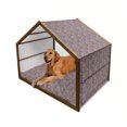 thumbnail image 1 of Ethnic Pet House, Mosaic Style Folk Prehistoric Historical Nature with Snakes Fishes Boho Gypsies, Outdoor & Indoor Portable Dog Kennel with Pillow and Cover, 5 Sizes, Multicolor, by Ambesonne, 1 of 4