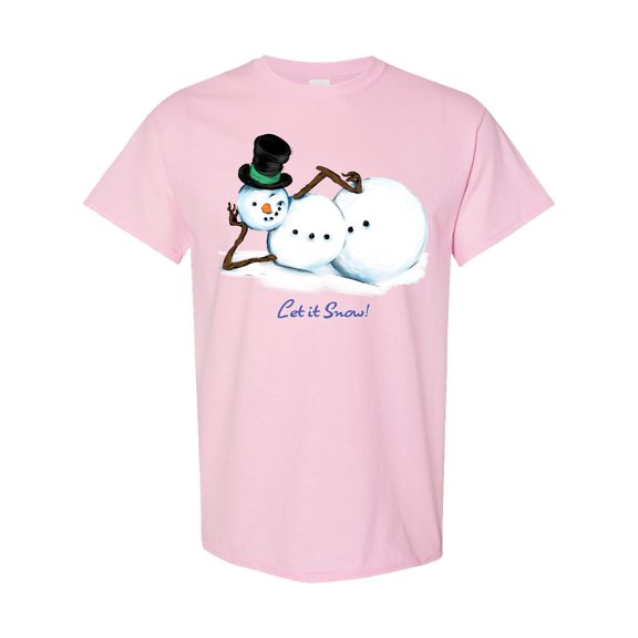 Inktastic Let It Snow Sassy Snowman in Top Hat T-Shirt