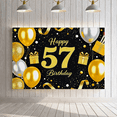 thumbnail image 4 of Glittery 57th Birthday Banner with Balloons Gift Boxes and Ribbons Background Backdrop Party Decoration Supplies for Birthday Party Photography Props Happy Birthday Celebrations, 4 of 7