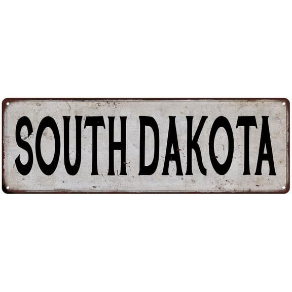 SOUTH DAKOTA Vintage Look Rustic Metal 6x18 Sign City State 206180041346