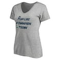thumbnail image 2 of Women's Heathered Gray Notre Dame Fighting Irish Play Like A Champion Today Leprechaun V-Neck T-Shirt, 2 of 3