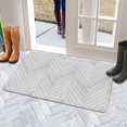 thumbnail image 5 of Grey Minimalistic Modern Geometry Doormats,Non-Slip Absorbent Mats Super Switch Rug for Indoor Outdoor Bathroom, 5 of 6