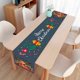 thumbnail image 3 of Christmas tablecloth, Christmas table runner, decorative table runner with festive elk theme, blue gray background 18035cm, 3 of 5