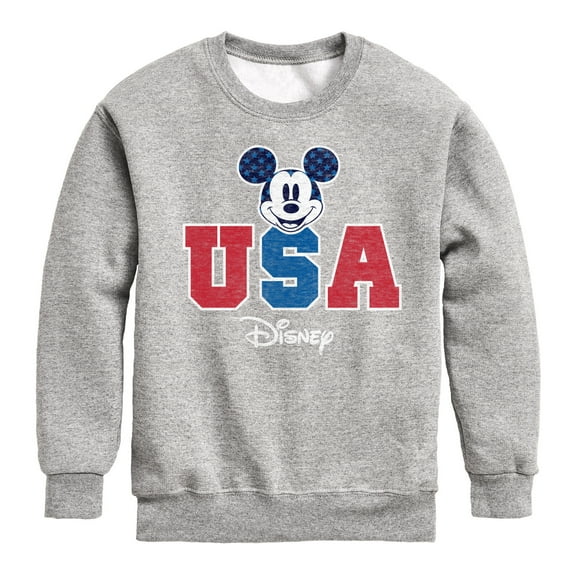 Disney - Americana - Mickey USA - Toddler And Youth Crewneck Fleece Sweatshirt