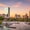 Boston Skyline, variant on Elephant Stock Jersey City Skyline Wall Art - Horizontal Canvas Wall Art - Living Room Wall Decor - Places Canvas - Blue And Gray Decor - 36" x 24"