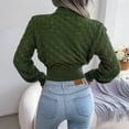 thumbnail image 4 of Vedolay Womens Casual Tops Womens Pullover Sweater 2023 Fall Casual Long Sleeve Turtleneck Loose Tops,Army Green S, 4 of 5