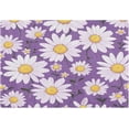 thumbnail image 4 of GZHJMY Toilet Mat U-Shaped Purple Daisy Pattern Soft and Absorbent Commode Contour Rug Plush Bathroom Rugs, Non-Slip, Machine Washable and Easier to Dry, 20x24 in Carpet Runner, 4 of 6