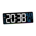 thumbnail image 3 of Reloj de pared digital práctico con calendario para sala de estar, dormitorio interior Azul, 3 of 9