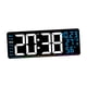 thumbnail image 3 of Reloj de pared digital con pantalla semanal, resistente, decorativo, calendario, despertador LED Azul, 3 of 9