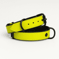 thumbnail image 1 of Collier pour Chien. Collier pour Chien Fait à la Main en Cuir Véritable, Vert Lime avec Doublure Intérieure Noire, Boucle Ajustable. Buddies Collars, 1 of 5