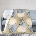 thumbnail image 1 of Money Symbol Graffiti Throw Blanket, Anti-Pilling Ultra-Soft Micro Fleece Cover Blanket for Bed Sofa, for All Seasons, 60"x50", 1 of 9