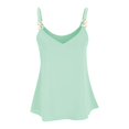 thumbnail image 4 of PEASKJP Womens Tank Tops Summer V Neck T Shirts Sleeveless Tops Side Split Tanks (Green,XXL), 4 of 7