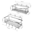 KINCMAX Shower Caddy Set 2 Pack Shampoo Holder Organizer Adhesive