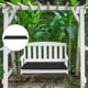 thumbnail image 4 of Cojín de banco de 2 plazas para muebles de jardín, cojín de tela impermeable para exteriores Negro, 4 of 8