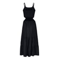 thumbnail image 7 of hotojiny Sundresses for Women Boho Spaghetti Strap Beach Vacation Midi Dress Trendy Sleeveless Cutout Ruffle Tiered Flowy A-Line Party Dresses, 7 of 7