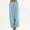 Sky Blue, variant on Sentmoon Linen Pants for Women Plus Size High Waist Gym Pants Loose Wide Leg Solid Color Breathable Track Pants Summer Comfy for Sports Practice White S