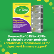 Culturelle Probiotics Digestive Support Daily Supplement, Made with Prebiotics, Promotes Gut Health for Adults, 30 Count