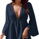 thumbnail image 2 of Vestido de verano con cuello en V profundo,Vestido corto para mujer Vestido con cuello en V profundo y profundo Vestido corto con cuello en V de verano Máxima comodidad, 2 of 5