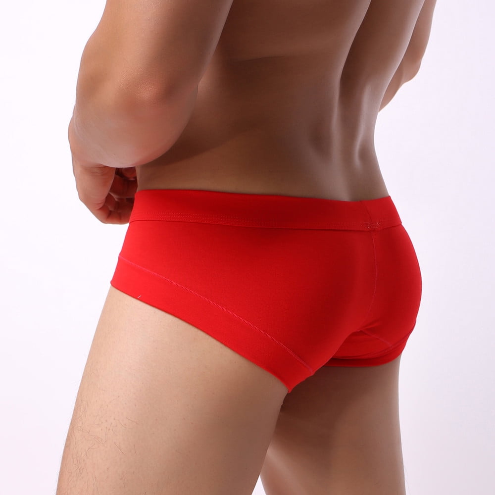 Men Ice Silk Underwear Boxer Briefs Shorts Panties Plus Size Soft Underpants