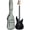Black/Black, variant on Best Choice Products Full Size Beginner 4-String Electric Guitar Bass Guitar w/ Padded Case - Hollywood Blue/White