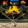 thumbnail image 5 of 22 Inch Portable Outdoor Fire Pit with Carrying Bag,Foldable Stainless Steel Mesh Fireplace Wood Burning Collapsible Fireplace for Camping Outdoor Hiking BBQ Picnic, 5 of 9