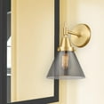 thumbnail image 2 of Innovations Lighting 447-1W-12-8 Cone Sconce Cone 12" Tall Wall Sconce - Satin Gold /, 2 of 5