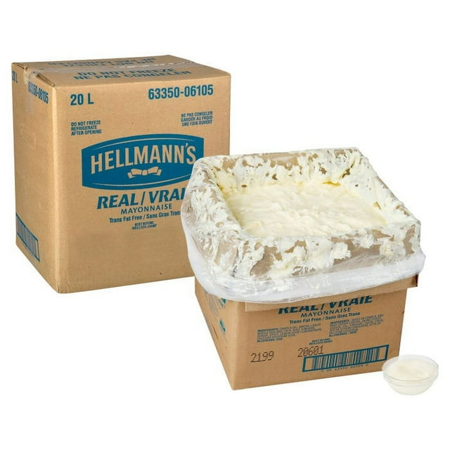 Hellmann's Real Mayonnaise Bib (Bag In Box) Bulk Food Service | 20L/Unit, 1 Unit/Case