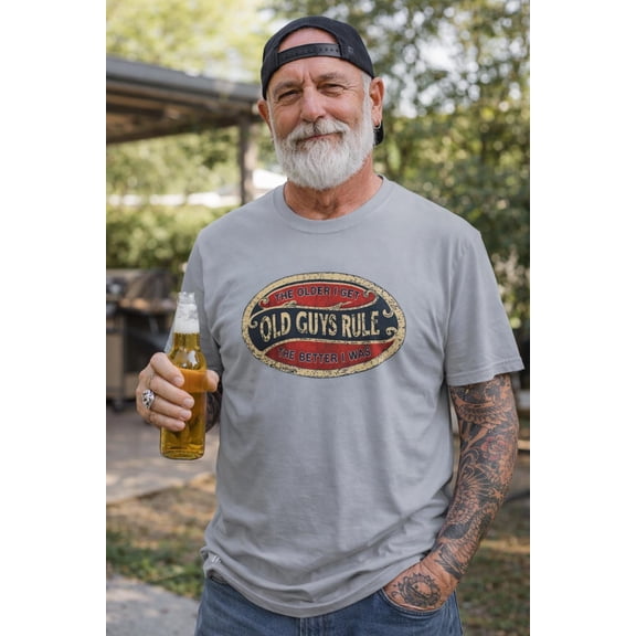 Vintage Old Guys Rule Aging Retro Graphic T-Shirt Unisex S-5XL Hot Trending Shirt, Vintage Birthday Gift
