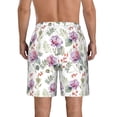 thumbnail image 3 of Yiaed Orchids Flowers Print Men's Swim Trunks with Lining Quick Dry Sports Shorts Beach Shorts Boardshorts-, 3 of 5