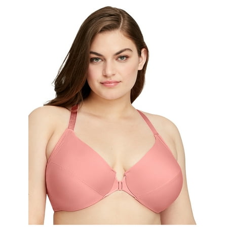 

Glamorise Full Figure Plus Size Front-Closure Smoothing WonderWire Bra Underwire #1247