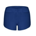 thumbnail image 6 of 3PCS Quick-Dry Yoga Shorts Yoga Shorts Pants Bandage Elastic Waist Casual Short Pants on Clearance,Blue L, 6 of 6