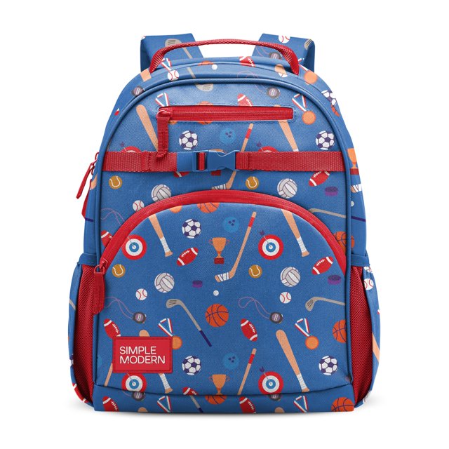 Simple Modern Mochila para Niños Pequeños para la Escuela | Kindergarten Primaria Niños Mochila | Fletcher Colección | 12L | Sports Balls
