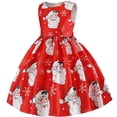 thumbnail image 2 of Girls Christmas Dresses Fancy Halloween Christmas Festival Party Dress 2-9Y, 2 of 7