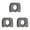 Dark Gray 3PCS, variant on Seat Cushion Large Tailbone Pillow For Car Or Truck Office Chair Wheelchair Back Bed Coccyx Hemorrhoid Sciatica