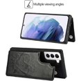 thumbnail image 6 of for Galaxy S21 Plus /S21+ Wallet Case with RFID Blocking Card Holder,PU Leather Double Magnetic Buttons Stand Wrist Strap Shockproof Case for Samsung Galaxy S21 Plus 5G 6.7",Heart Black, 6 of 16