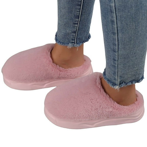 Fuzzy Slippers For Women Slippers Winter Warm Fuzzy Shoes With Sole Cozy Indoor Outdoor Comfortable Soft Slides Home Warm Cozy Winter House Slippers Bedroom Indoor House Shoes
