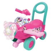 Kiddieland Disney Minnie Mouse Lights and Sounds Activity Push & Pedal Ride-On Plane for Toddlers