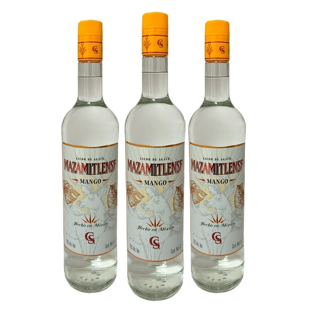 Tripack Licor de Agave Mazamitlense Mango 1000 Ml Licor de Agave