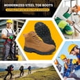 thumbnail image 2 of Decould sylf Men's Waterproof Steel Toe Safety Work Boots: Non Slip Puncture Resistant for Industrial Construction, 2 of 8