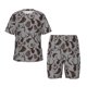 thumbnail image 1 of Fotbe Brown Moose with Pinecones Pijama Estampada de 2 Piezas para Niños – Ropa de Dormir de Manga Corta Cómoda para Niños y Niñas, Camiseta y Shorts de Algodón-Small, 1 of 6